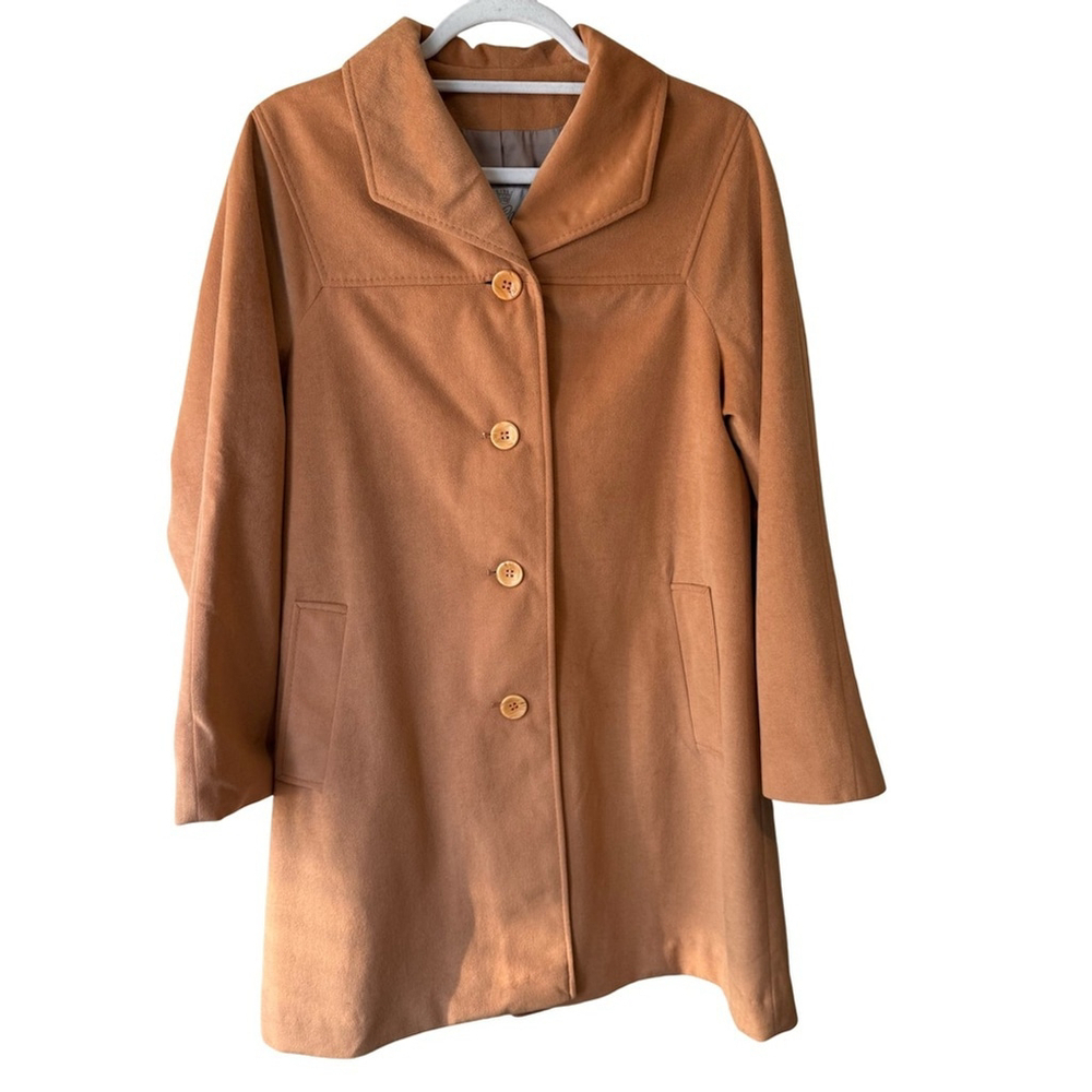 Surrey Classics Vintage Stylish Tan Trench Coat for Women Size L Fall Winter - Picture 3 of 14